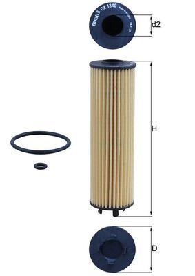 Mahle OX1340D Oil Filter VW/Audi/Seat/Skoda 2.0 TDI Caddy/Arteon/Passat/Tiguan/A3/Q2/Leon/Tarraco/Superb/Octavi — Oil Filters