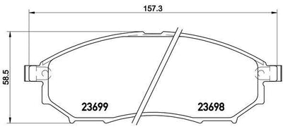 Brembo P56094 Brake Pad Front (Renault Kadjar 2015 / Nissan Qasqhai 1.6-2.0 dCi 07-14 Low-Met — Brake Pads