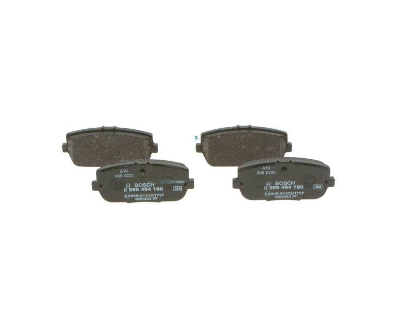 BOSCH 0986494190 - High-Performance Rear Brake Pads for Mazda MX5 (1.8, 2.0) & Fiat 124 Spider (1.4)