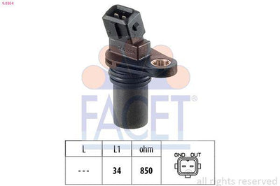 Facet 9.0354 Transmission Speed Sensor Smart Fortwo Coupe (450) 04 > 07 Roadster Coupe (452) 03 — Vehicle Sensors & Switches