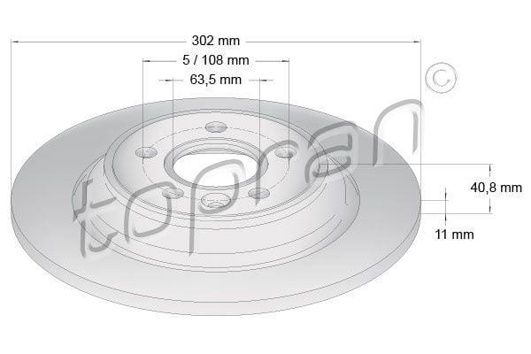 TOPRAN 600647 Rear Brake Disc - Durable Coated Design — Brake Rotors & Drums