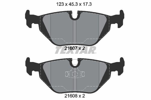 TEXTAR 2160702 E-36 Rear Brake Pads - Disc Brake Set