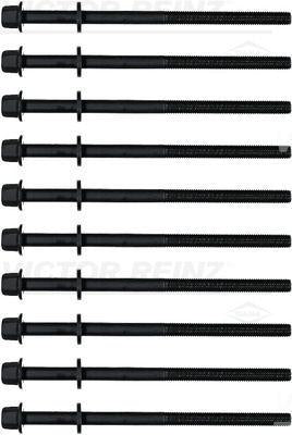 Victor Reinz Cylinder Head Bolt Set - 10 Pieces for Honda Jazz, Civic, City — Cylinder Head & Block
