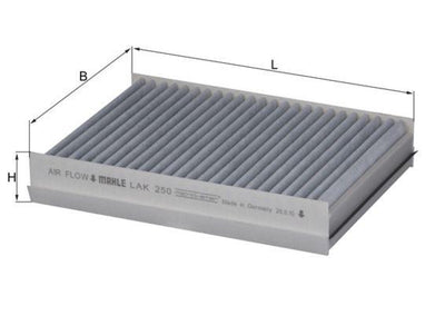 Mahle LAK250 Cabin Air Filter Jaguar S-Type II (X200) Bm 02-07 — Air & Cabin Filters