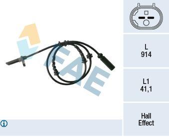 FAE 78334 ABS Sensor Rear BMW M54 N52 N62 N63 E60 E64 F01 F02 F03 F04