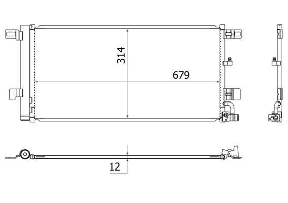 Mahle AC961000S A/C Condenser (Kondenser) 16-AI.A4-A5-A6-A7 2.0Tfsi — Condensers & Evaporators