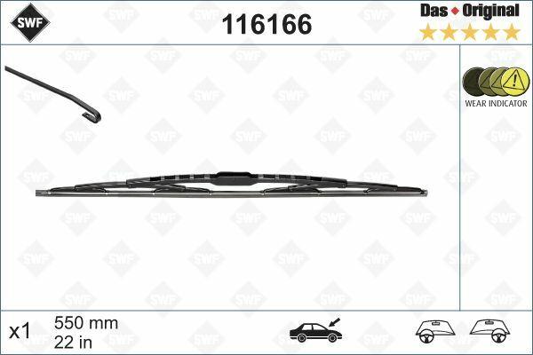VALEO 116166 Wiper Blade (X1) - 22 Inch for Various Car Models — Wipers