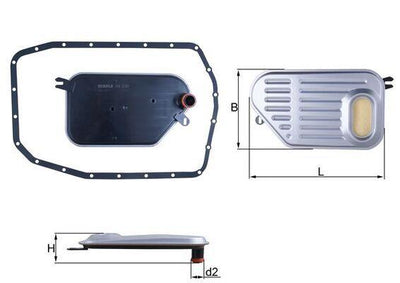 Mahle HX 239D Transmission Filter BMW E46/E39/E38/Z4 5HP19-A5S325Z — Transmission Parts