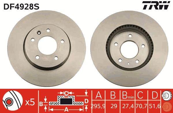 TRW DF4928S Disc Front (Ad) 07-Antara-Captiva Coated (Box Price Single) | Set of 2