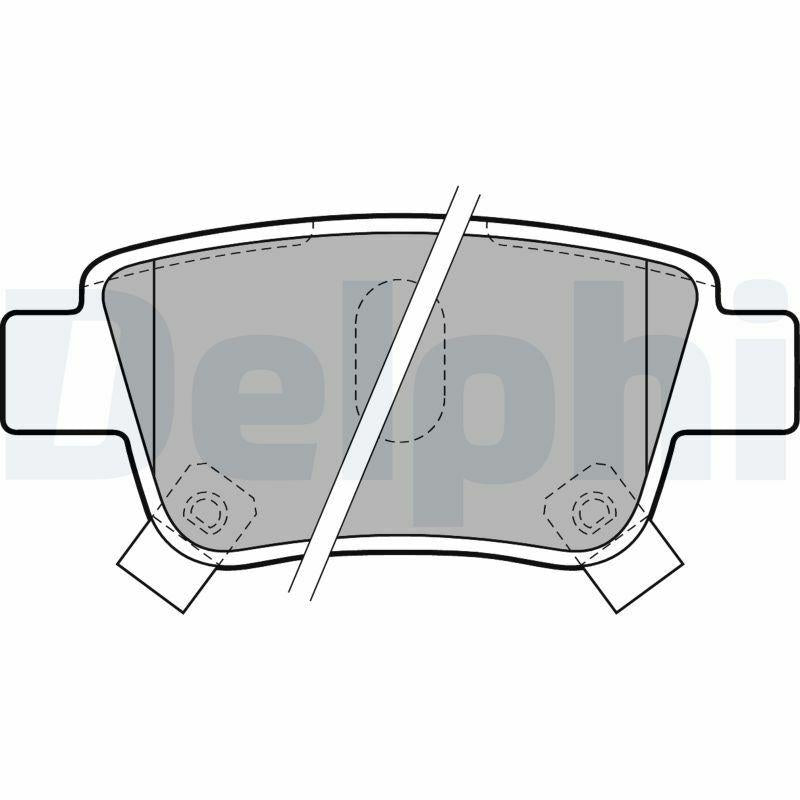 Delphi LP1785 Brake Pads - Rear Brake Set for Corolla Verso 04-07, Avensis 03
