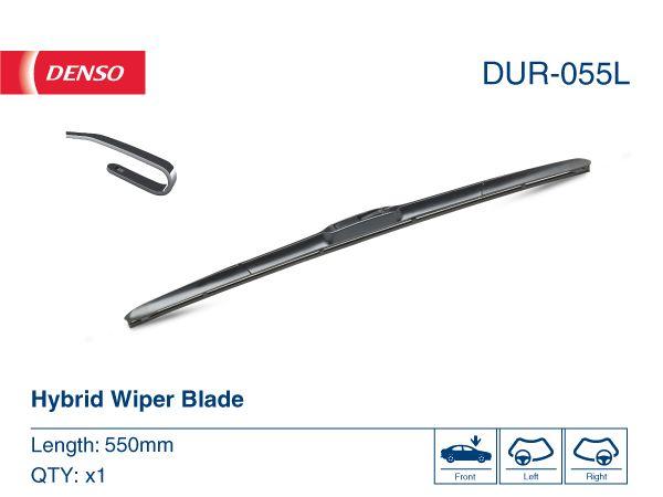 Denso DUR-055L Front Left Wiper Blade 550mm Hibrid Toyota Corolla (E12) 1.4 D / Hilux 22 Inch — Wipers