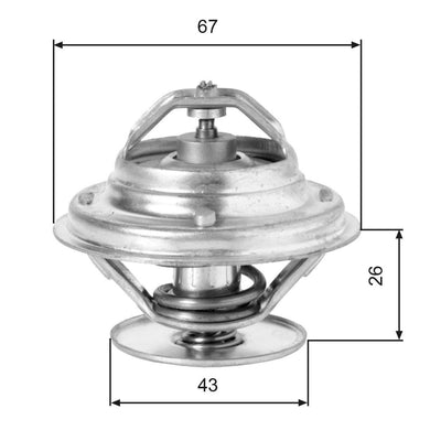 Gates TH05586G1 Thermostat 87°C W201 W123 W210 W460 — Water Pump & Thermostat