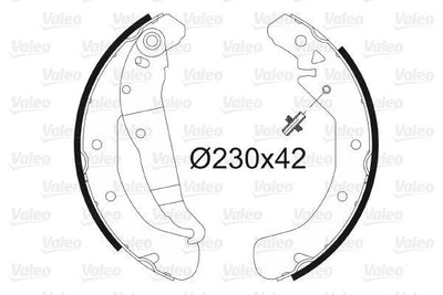 Valeo 562640 Brake Shoe Rear Astra F/G/H /Combo C /Vectra B /Zafira A — Brake Cables & Hardware