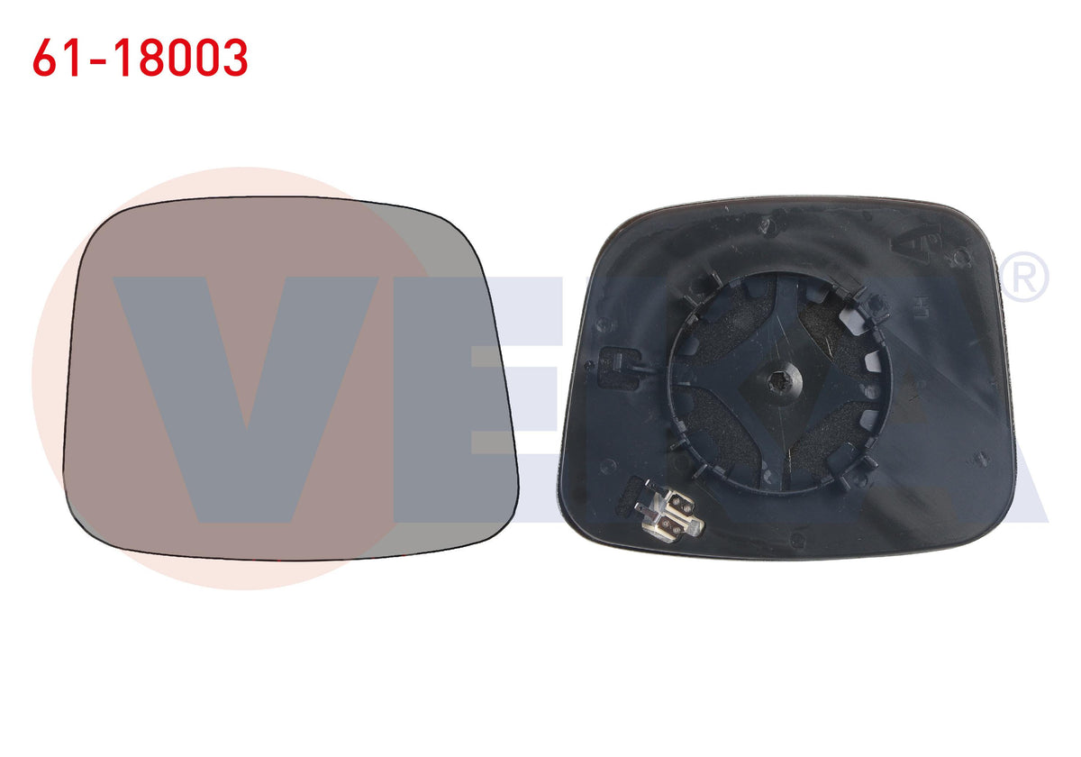 Veka 61-18003 Mirror Glass Left Heated Fiat Fiorino / Peugeot Bipper / Citroen Nemo — Mirrors
