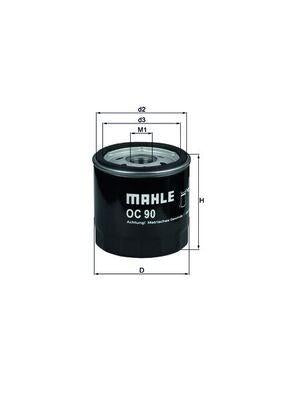 Mahle OC90OF Oil Filter Ascona C 81-88 1.3-1.8 — Oil Filters