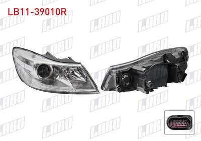 LABO LB11-39010R Headlight Right (Octavia Yazılı) Skoda Octavia 2009-2013 — Headlights