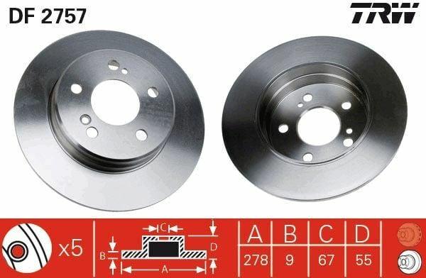 TRW DF2757 — Brake Rotors & Drums