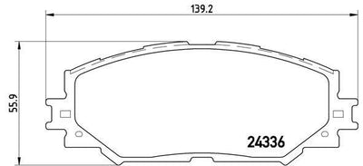 Brembo P83082 Brake Pad Brake Front-(Toyota Corolla 07 / 12 Gasoline / Auris 07 / 12 Gasoline)