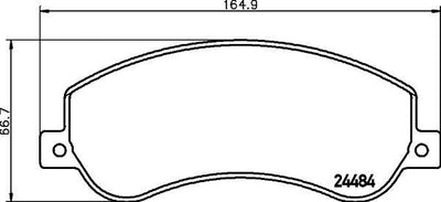 Hella Pagid 8DB355015-401 Brake Pad VW Amarok (2Ha, 2Hb and 5 more models — Brake Pads