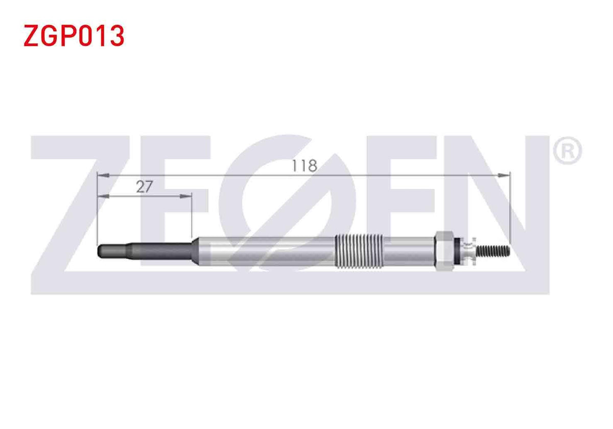 Zegen ZGP013 Glow Plug 11V Citroen C4 (Lc) 2.0 HDi 2004-2009 / C5 III (Rd) 2.0 HDi 2008-2015 / Ford Mondeo IV — Coils & Plugs