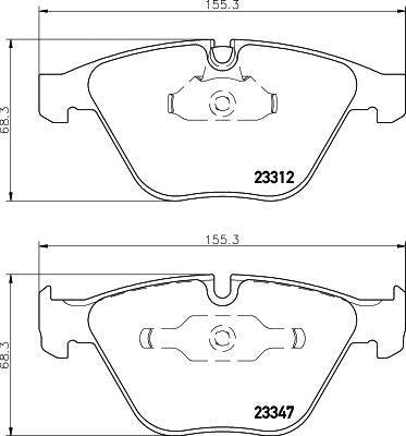 HELLA Pagid Front Brake Pads 8DB355009-271 - BMW E60-E65-E66