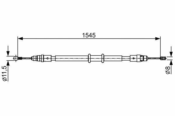 BOSCH Handbrake Cable 10 Master 2.3Dci — Brake Cables & Hardware