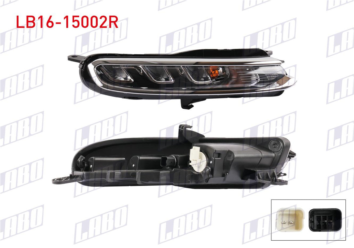 LABO LB16-15002R Daytime Headlight Right Citroen C3 2016-2019 — Headlights