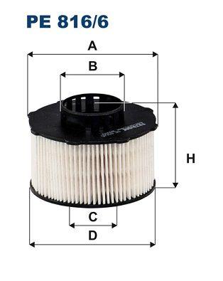 Filtron PE816-6 Diesel Filter Peugeot 208/2008/301/308/5008/508/Partner/Rifter 1.5 HDi 17- — Fuel Delivery