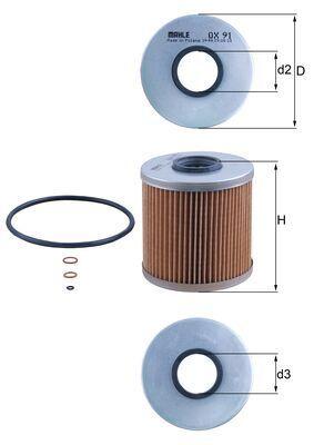 Mahle OX91D Oil Filter BMW M40 M42 E30 E34 E36 89-93 — Oil Filters