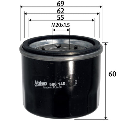Valeo 586140 Oil Filter Mitsubishi — Oil Filters