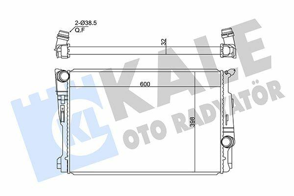 Kale Radiator 362715 - Brazing 32mm for BMW X3 (F25) 18D 20D — Radiators & Fans