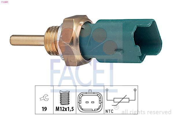 FACET 7.3261 Coolant Temperature Sensor - Precision Measurement for Opel Astra H / Corsa C/D — Temperature Sensors & Switches