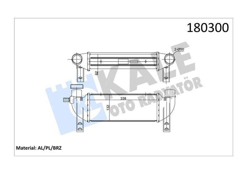 Kale 020CAC060 Turbo Radiator Ford Transit/Tourneo Connect 1.8 TDCi 02-13 — Radiators & Fans