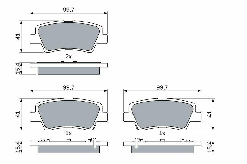 Bosch 0986494557 Brake Pad Rear Accent IV 10-17 Bayon 21 > Ioniq 16 > i10 II 13 > i20 Active 15 > 1.0-1.6 — Brake Pads