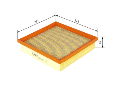 Bosch F026400464 Air Filter Jeep Grand Cherokee/Chrysler 300C 3.0 CRD 05-14 — Air & Cabin Filters