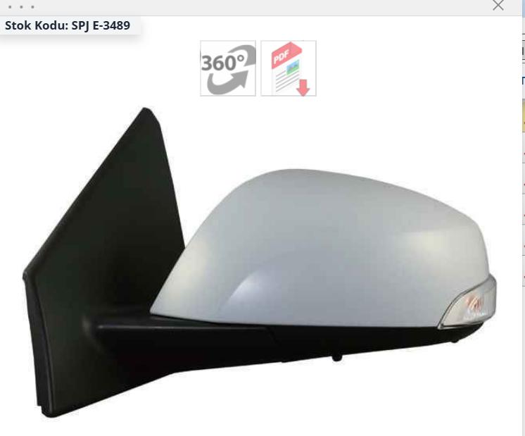 Spj E-3489 Outer Rear View Mirror Megane Fluence Electric Folding Mirror 09 /14 Primed with Turn — Tail, Signal & Reflectors