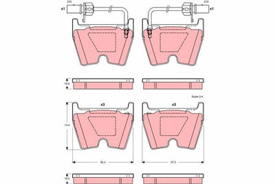 TRW GDB1507 Brake Pad Front Phaeton A4 Cabriolet Rs4 Quattro R8 4,2 Quattro Gallardo — Brake Pads
