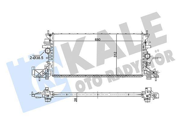 KALE Radiator 16-Astra.K 1.0 1.4 1.6Cdti - Durable Aluminum Cooling System — Radiators & Fans