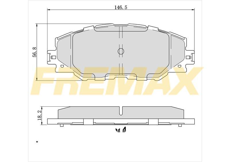 Fremax FBP-1568 Front Brake Pad (Corbon Formula) Toyota Rav4 2006 > 2012 / / Toyota Auris 1 — Brake Pads