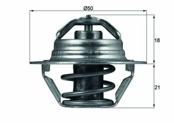 MAHLE Thermostat 89°C - Compatible with Clo-Kng-Mgn-Lgn-Logan — Water Pump & Thermostat