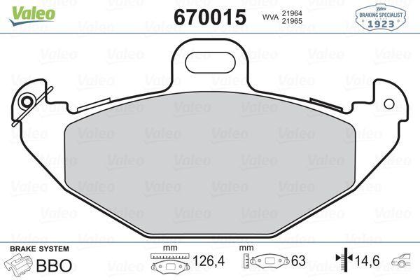 VALEO 670015 Brake Pad Set - Rear 1998-2002 Laguna — Brake Pads