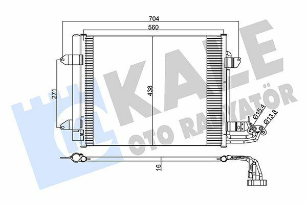 Kale 342485 Climate Radiator (Condenser) - Aluminum for 04 Caddy & Touran — Radiators & Fans