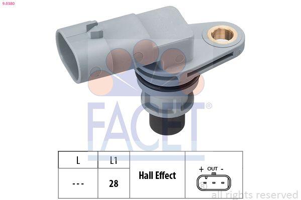 Facet 9.0380 Camshaft Speed Sensor Opel Astra H / J / Corsa C / D / E / Combo C / Aveo T300 1.3 D