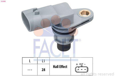 Facet 9.0380 Camshaft Speed Sensor Opel Astra H / J / Corsa C / D / E / Combo C / Aveo T300 1.3 D