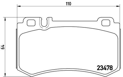 Brembo P50061 Brake Pad Rear Mercedes C219 55 Amg W211 E55 Amg 02-08 W220 S65 Amg 04-05 Low-Met — Brake Pads