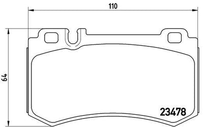 Brembo P50061 Brake Pad Rear Mercedes C219 55 Amg W211 E55 Amg 02-08 W220 S65 Amg 04-05 Low-Met — Brake Pads