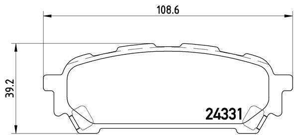 Brembo P78014 Brake Pad Brake Rear-(Subaru Impreza 00 / 07 / Forester 03 / 08)