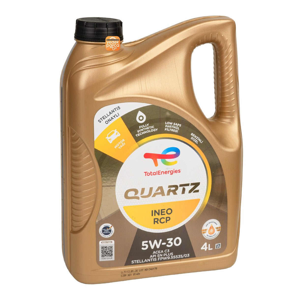 Total 235459 INEO RCP 5W-30 Tam Synthetic Motor Oil 4 Litre