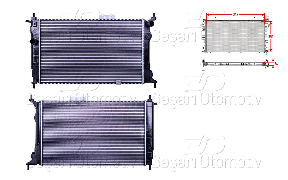 AUTOLUX 2113019-22 Water Radiator Mechanical Mt 585X378x23 mm Opel Astra F 1.6 95 > — Radiators & Fans