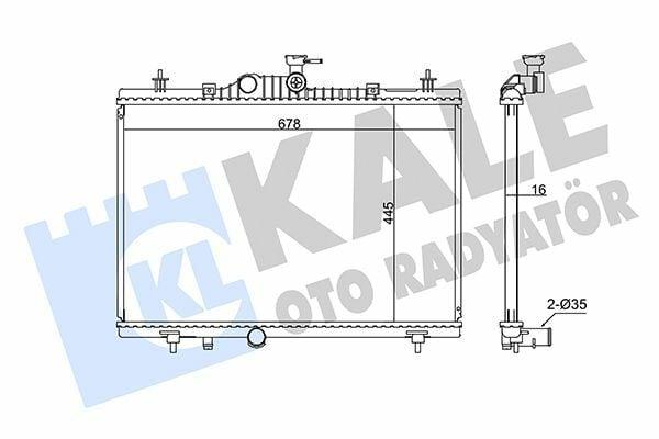 KALE Radiator 346015 - Cooling for 2009 Koleos + AC — Radiators & Fans